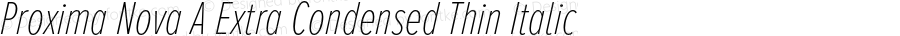 Proxima Nova A Extra Condensed Thin Italic