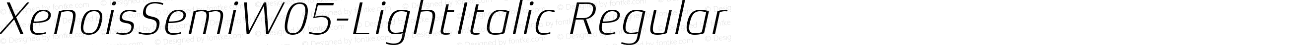 Xenois Semi W05 Light Italic