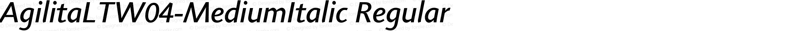 Agilita LT W04 Medium Italic