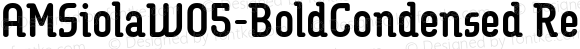 AMSiolaW05-BoldCondensed Regular Version 1.10