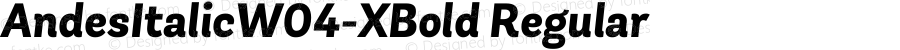 AndesItalicW04-XBold Regular Version 1.00