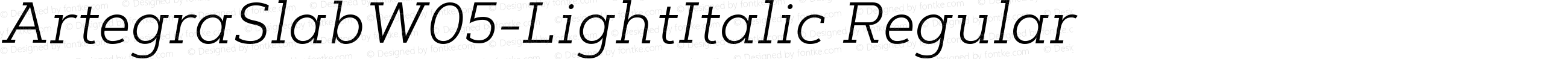 Artegra Slab W05 Light Italic