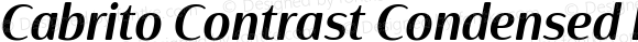 Cabrito Contrast Condensed ExtraBold Italic