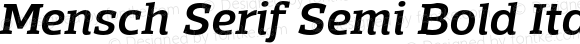 Mensch Serif Semi Bold Italic