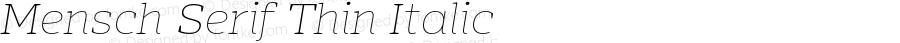 MenschSerif-ThinItalic