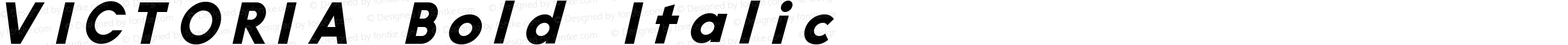 VICTORIA Bold Italic