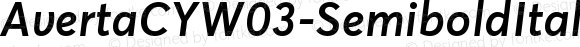 AvertaCYW03-SemiboldItalic Regular