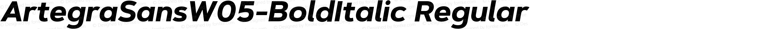 Artegra Sans W05 Bold Italic