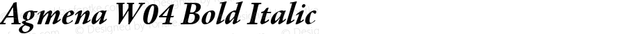 Agmena W04 Bold Italic