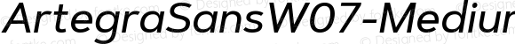 Artegra Sans W07 Medium Italic