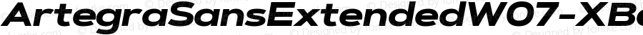 ArtegraSansExtendedW07-XBdIt Regular Version 1.004