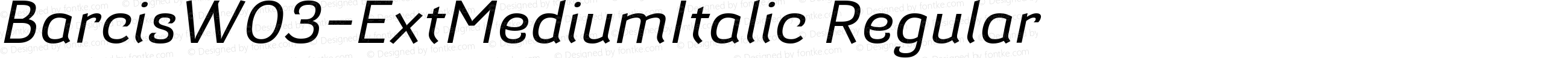 Barcis W03 Ext Medium Italic