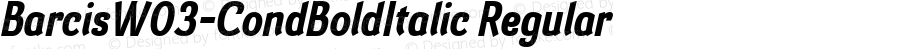 Barcis W03 Cond Bold Italic