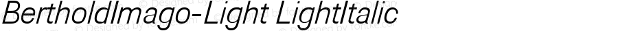 BertholdImago-Light Italic