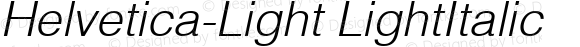 Helvetica-Light Oblique