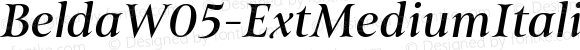 Belda W05 Ext Medium Italic