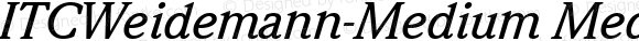 ITCWeidemann-Medium MediumItalic