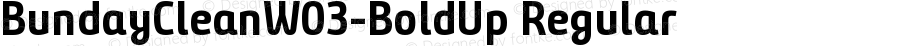 BundayCleanW03-BoldUp Regular Version 1.47