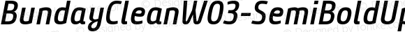 BundayCleanW03-SemiBoldUpIt Regular Version 1.39