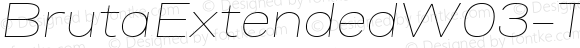 BrutaExtendedW03-ThinItalic Regular