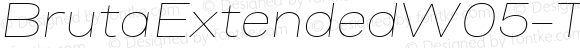 BrutaExtendedW05-ThinItalic Regular