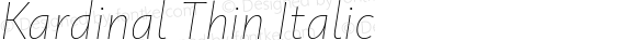 Kardinal Thin Italic