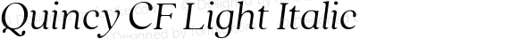 Quincy CF Light Italic