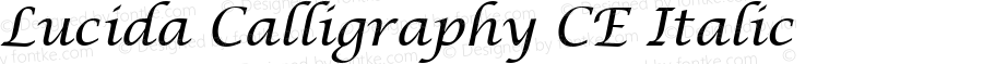 Lucida Calligraphy CE Italic