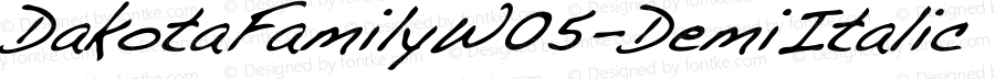 DakotaFamilyW05-DemiItalic Regular