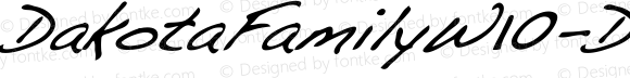 DakotaFamilyW10-DemiItalic Regular