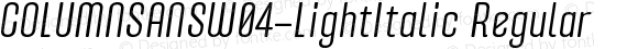 COLUMNSANSW04-LightItalic Regular