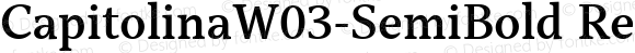 CapitolinaW03-SemiBold Regular Version 1.00