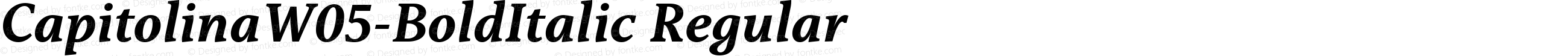 Capitolina W05 Bold Italic