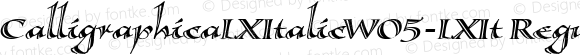 CalligraphicaLXItalicW05-LXIt Regular Version 2.10