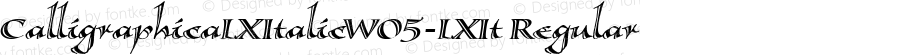 CalligraphicaLXItalicW05-LXIt Regular Version 2.10