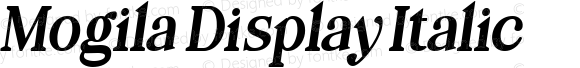 Mogila Display Italic