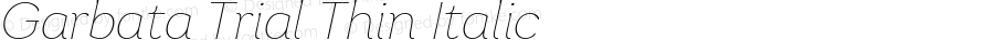 Garbata Trial Thin Italic