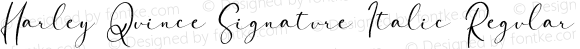 Harley Quince Signature Italic Regular