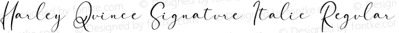 Harley Quince Signature Italic Regular