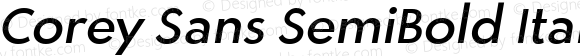 Corey Sans SemiBold Italic