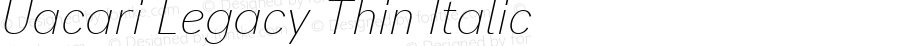 Uacari Legacy Thin Italic