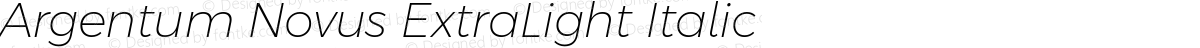 Argentum Novus ExtraLight Italic
