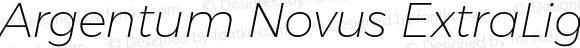 Argentum Novus ExtraLight Italic