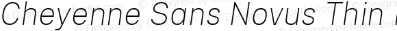 Cheyenne Sans Novus Thin Italic