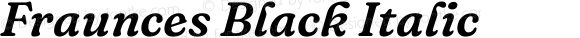 Fraunces Black Italic