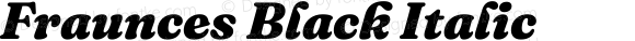 Fraunces Black Italic