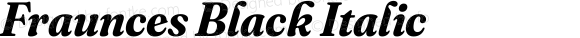 Fraunces Black Italic