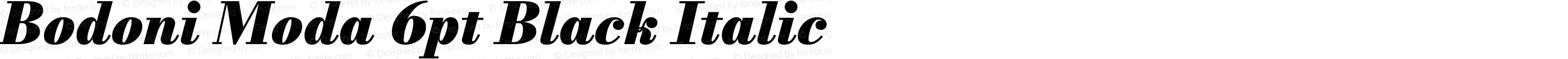 Bodoni Moda 6pt Black Italic