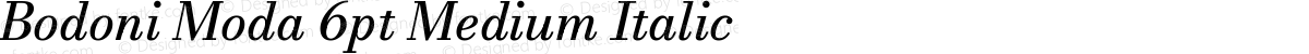 Bodoni Moda 6pt Medium Italic