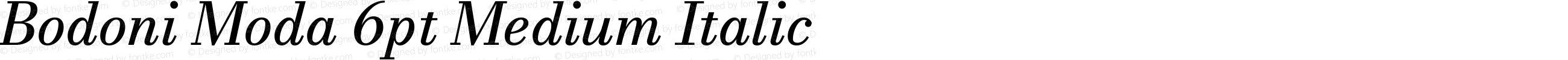 Bodoni Moda 6pt Medium Italic